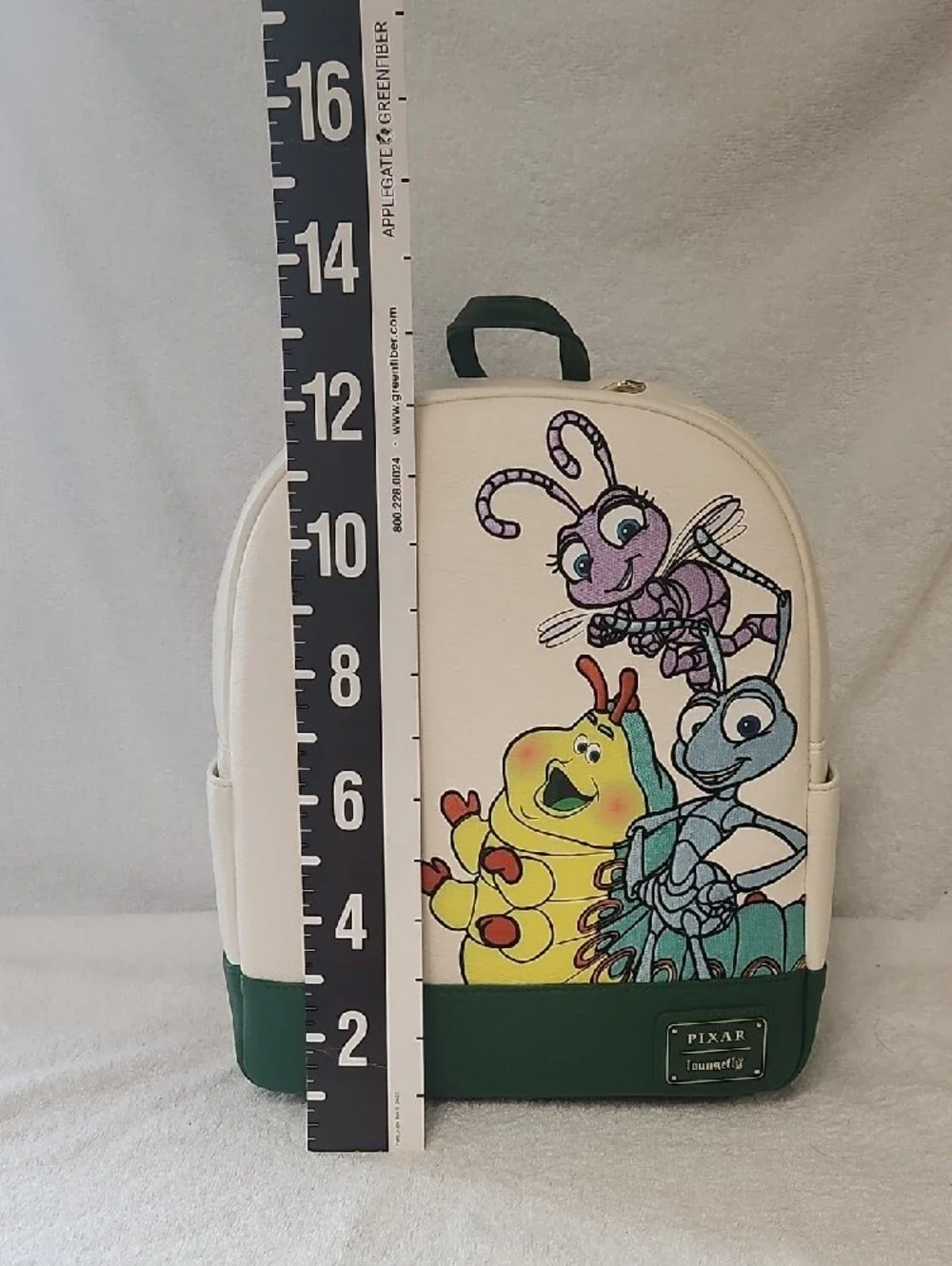 Loungefly Disney Cream & Green A Bug's Life Character Mini Backpack